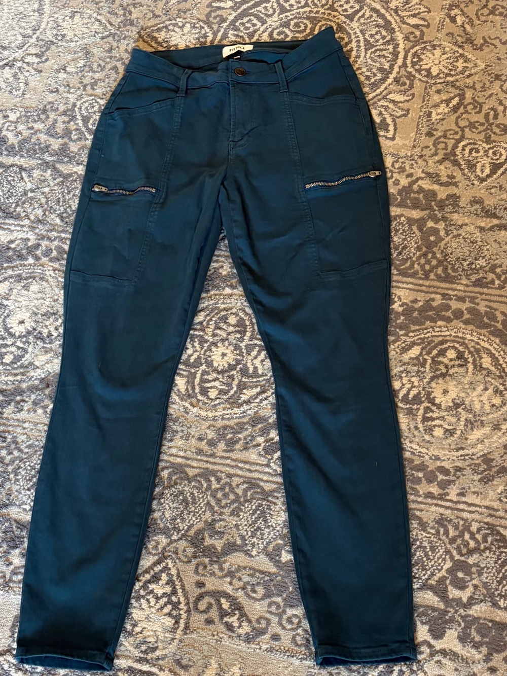Pistola Dark Teal Slim Cargo Jeans